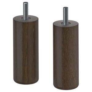 IKEA 2x  MEJARP Leg, Dark Brown ,10 Cm, 3 7/8”